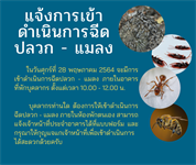 แจ้งการเข้าดำเนินการฉีดปลวก - แมลง อาคารที่พักบุคลากร รอบเดือน พฤษภาคม