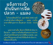 แจ้งการเข้าดำเนินการฉีดปลวก - แมลง อาคารที่พักบุคลากร รอบเดือน กุมภาพันธ์ 2565