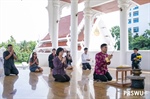 พิธีไหว้สิ่งศักดิ์สิทธิ์ภายในมหาวิทยาลัยนื่องในวันสารทจีน