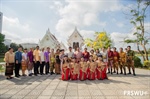 บรรยากาศงาน “มหกรรมมหาสงกรานต์ สืบสานประเพณีไทย วันไหล มศว”